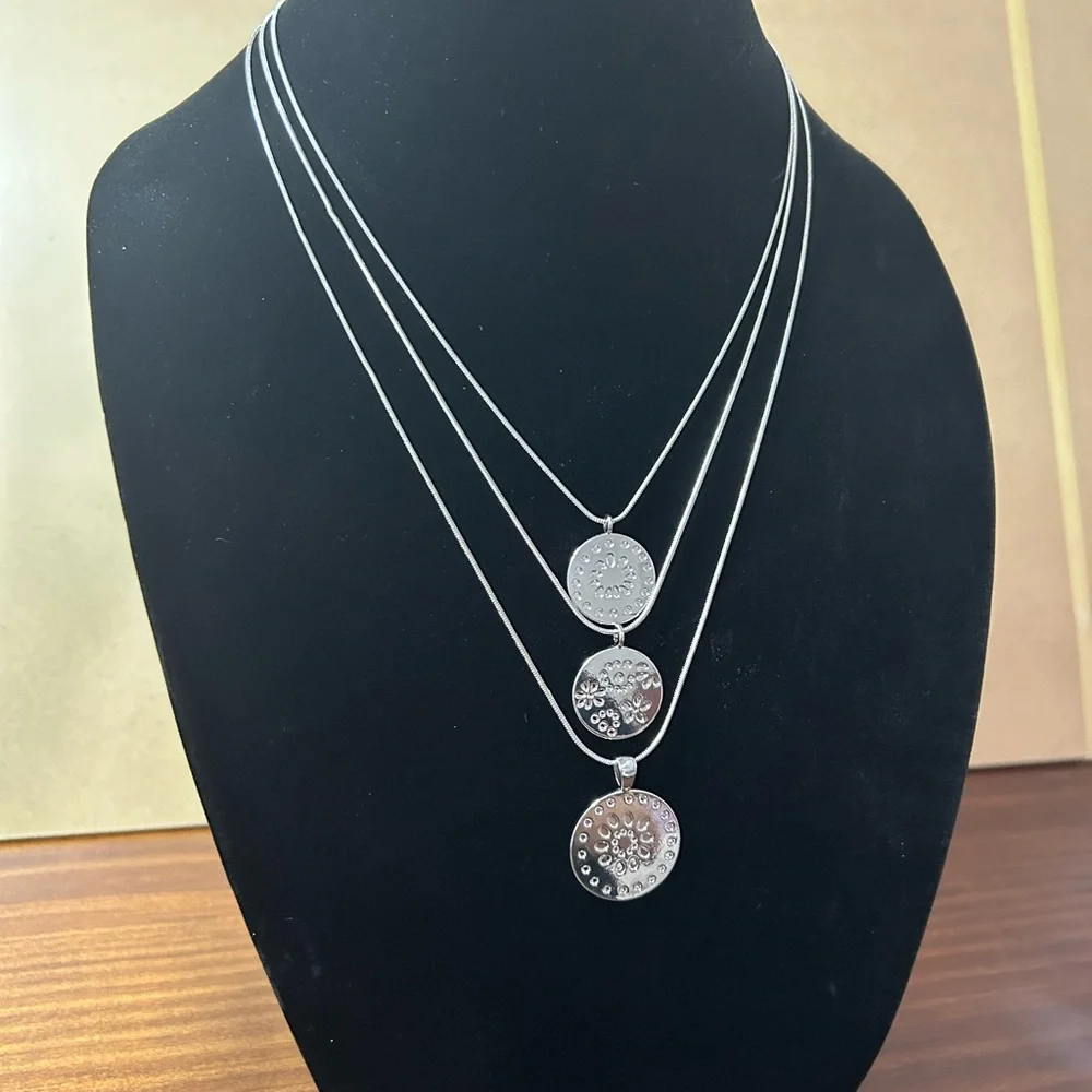 Silver Layered Necklaces - Picture 4 of 4